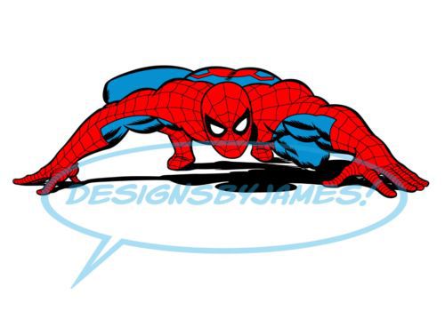 Crawling Spider-Man Vector Art