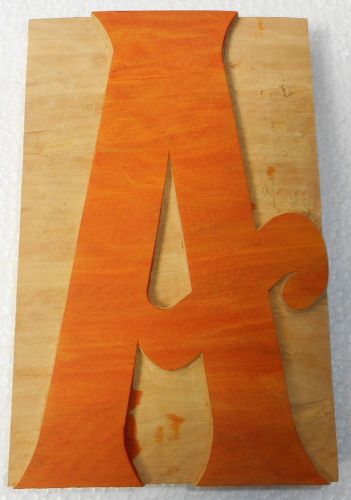 Letterpress Letter &#034;A&#034; Wood Type Printers Block Typography Collection.B891