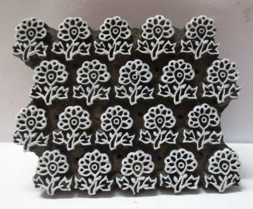 VINTAGE WOOD CARVED TEXTILE PRINTING FABRIC BLOCK STAMP WALLPAPER DESIGN HOT 305