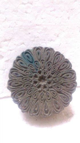 Vintage old hand carved wooden unquie flower shape textile printing block/stamp for sale