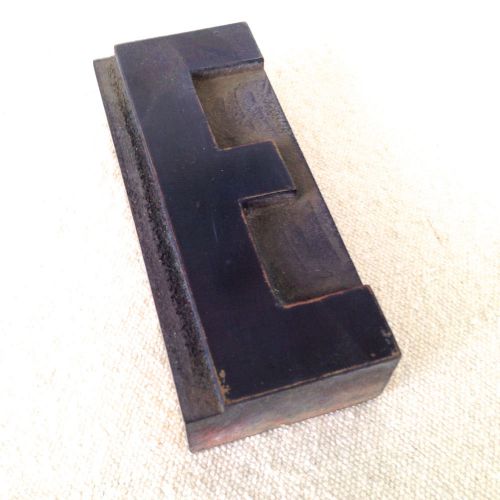 Letter E Vtg Wood Type 4&#034; Slim Letterpress Printer&#039;s Block Industrial Salvage