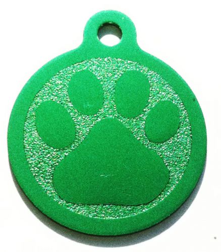 25 anodized aluminum green paw print circle 1-1/4&#034; for sale