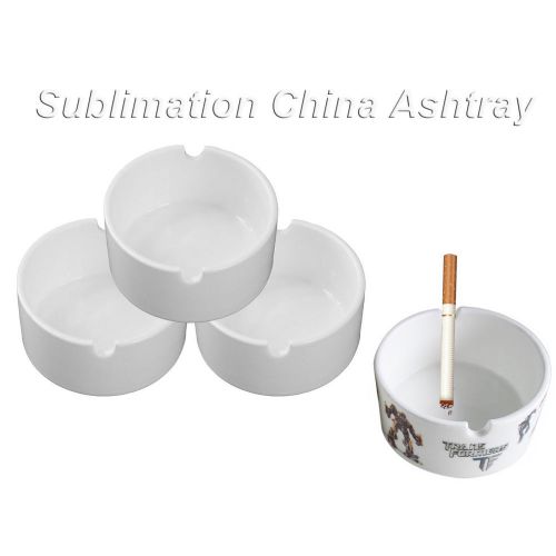 12pcs Blank Sublimation Ceramic China Ashtray Mug Press Heat Transfer