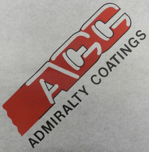 ACC Admiralty Coatings Red Black Screen Print Transfer Wall Craft