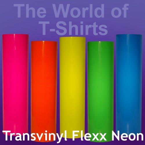 Easy weed Heat Transfer Vinyl 15&#034; x 5 Yards - Fluorescent NEON Colors