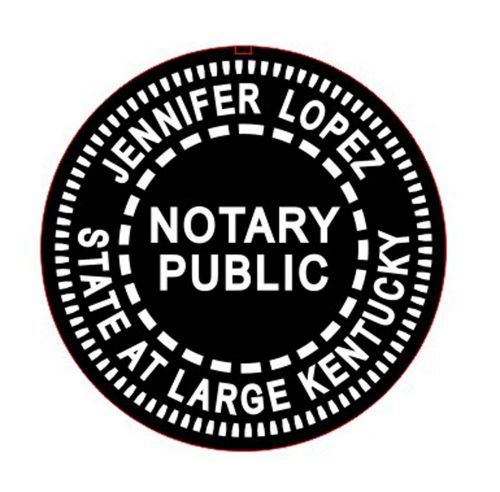 Perfect new custom circular notary public embosser shiny ez-seal hand held for sale
