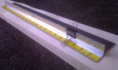 24&#034; aluminum safety cut ruler straight edge tool for graphics, signs, nc, usa! for sale