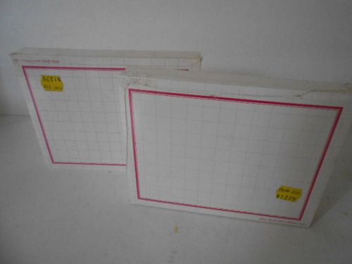 2 PKGS STORE SIGNS 5-1/2&#034; X 7&#034; WHITE GRID DESIGN BLANKS HEAVY CARDED STOCK