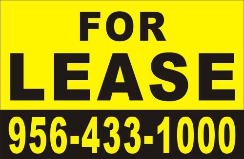 3ftX4.5ft Custom Printed FOR LEASE Banner Sign with Your Phone Number