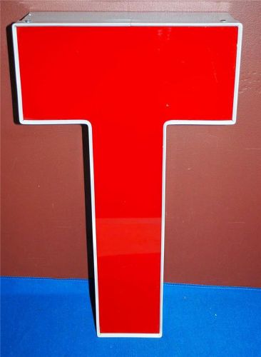 INDOOR OR OUTDOOR LARGE ACRYLIC ADVERTISING SIGN LETTER &#034;T&#034;