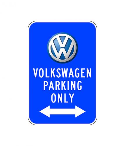 Volkswagen parking only aluminum sign 18&#034;x12&#034; for sale