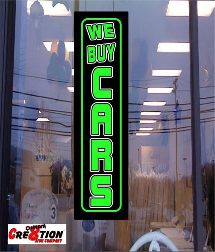 Led light box sign - we buy cars  - neon - banner alternative, 46&#034;x12&#034; bright! for sale