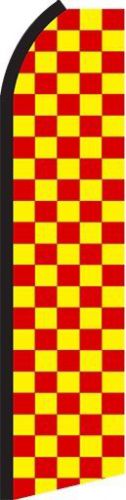 CHECKERED RED/YELLOW  X-Large Swooper Flag - RT0