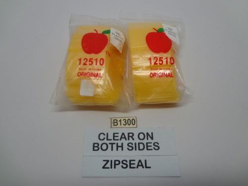 1.25&#034; x 1.0&#034; yellow 2m plastic zipseal bags new for sale