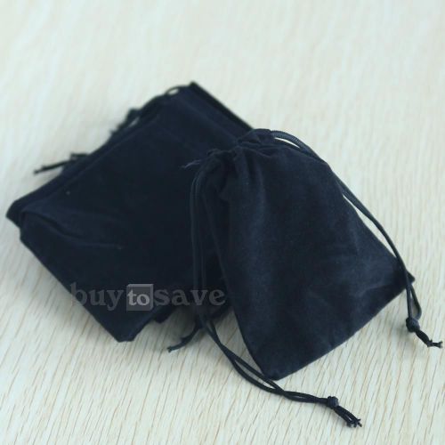 75pcs wholesale black velvet jewelry gift bags pouches jewelry organizer storage for sale