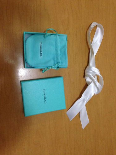 Tiffany &amp; Co. Box And Dust Bag Brand New With White Ribbon Straight From Tiffany
