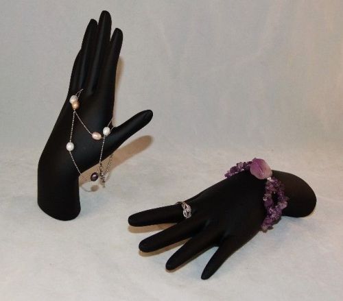 BLACK POLYSTYRENE HAND DISPLAY FOR RINGS AND BRACELETS
