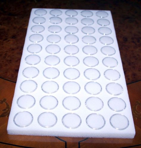 1 Sheet of 50 pods Gem Jars with Inserts 30x19mm in White