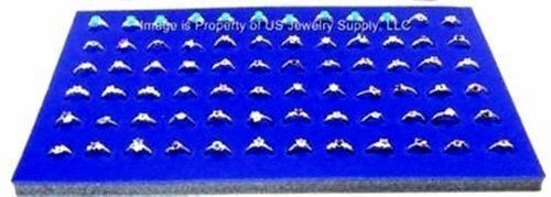 12 Blue 72 Ring Jewelry Display Liner Insert Pads 14 3/4&#034; x 7 3/4&#034;