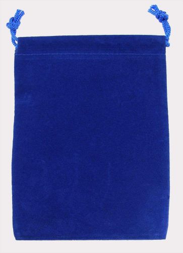 25 BLUE VELVET POUCH 4&#034; x 5 1/2&#034; Gift Bag, rings, coins, medals, valuables