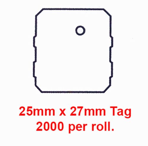 Cardboard Apparel Swing Tags 25 x 27mm.  70535