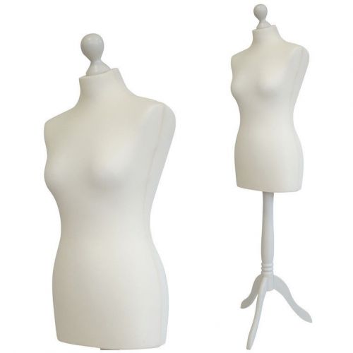 1x Mannequin dress form retro size S / M / L / XL white