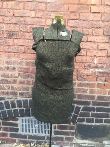 Vintage Singer True Shape Dress Form Iron Stand Adjustable Size B Green Look!!