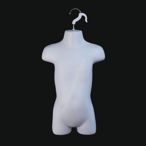 Toddler hanging mannequin form - display 18 months to 4t kids clothing - white for sale
