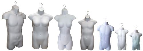 7 White MANNEQUIN Male Female Plus Size Teen Youth Child Infant Display Form