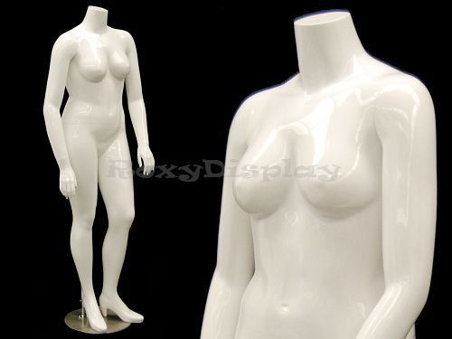 Female Mature Plus Size Headless mannequin with high heel feet #MD-NANCYBW2S