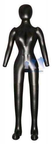 Inflatable Female Mannequin FULL-SIZE Head &amp; Arms BLACK