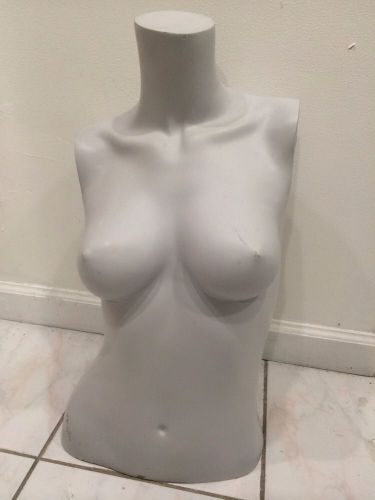 Female Womens Torso Mannequin Nude White Display