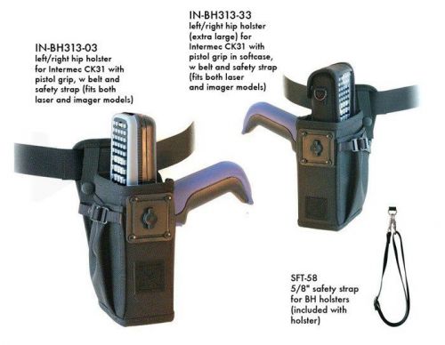Left/Right Hip Holster for Intermec CK31 with Scan Handle, Belt, Safety Strap