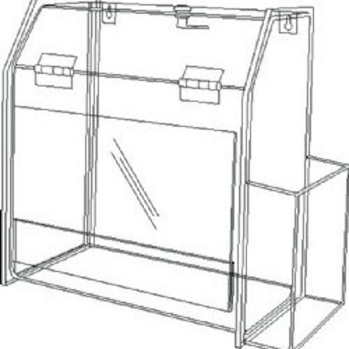 5x9x6 Clear Acrylic Deluxe Locking Ballot Box      Lot of 4      DS-SBBLD-596-4