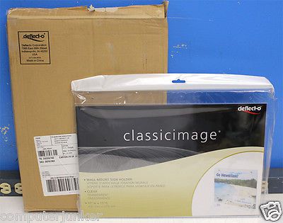 Deflecto 67001 Classic Image Wall Mount Sign Holder 17&#034; x 11&#034; (Qty. 6) New