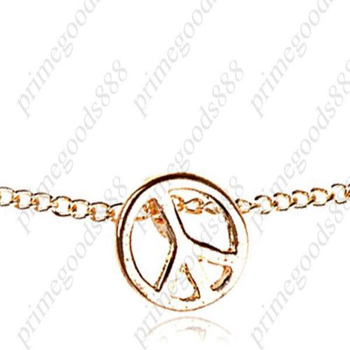 Stylish Golden Chain Necklace Chic Pendant for Girl Lady Woman Anti War Peace
