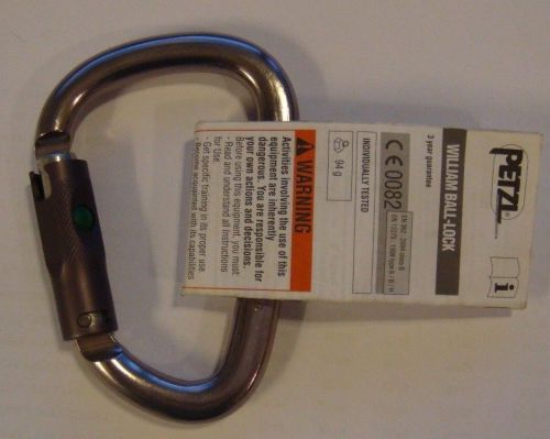 Petzl william ball-lock carabiner grey for sale