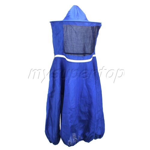Blue beekeeping jacket veil bee keeping suit pull over smock protective suit for sale