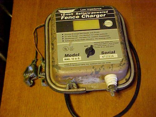 Hot Working * PARMAK* Model MAG.12 U.O. 12 Volt Battery Powered Fence Charger