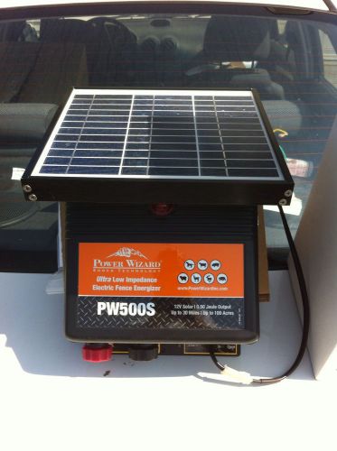 solar electric fence charger energizer 12 volt  power wizard .5 Joule 30 Mile