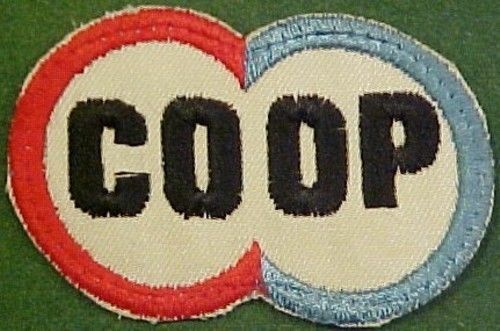 Coop on White Twill Patch