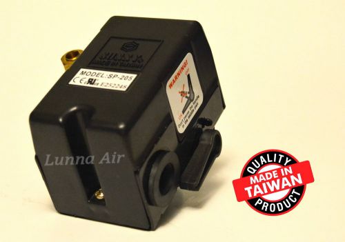 Heavy Duty Pressure Switch for Air Compressor 25 Amp 95-125 PSI 1 Port