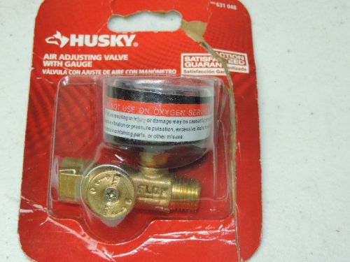 Husky air adjusting valve with gauge 1/4&#034; (6,4mm) npt sku 631-048 new brass for sale