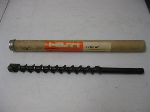 HILTI TE-60 1-1/8&#034; X 16&#034; Long Masonry/Concrete Hammer Drill Bit - Hardly Used!