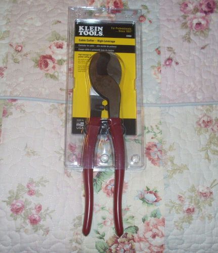 BRAND NEW KLEIN MODEL 63050 HIGH-LEVERAGE 9-1/2 INCH CABLE CUTTING PLIERS