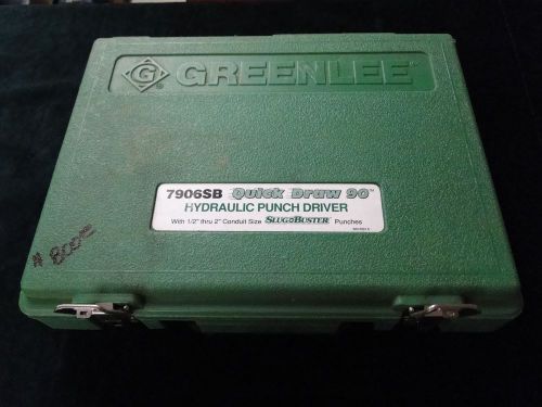 Greenlee 7906sb quick draw 90 hydraulic punch driver slugbuster punches for sale