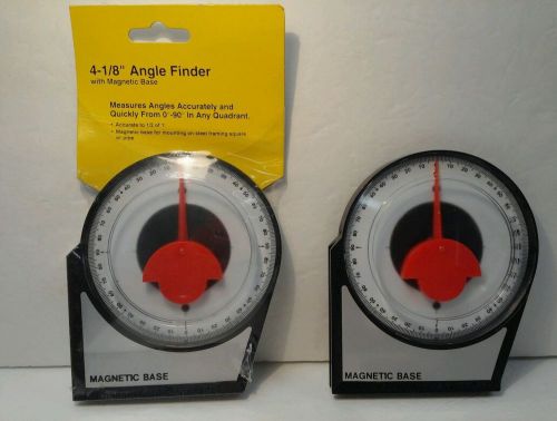 Lot of 2- Magnetic Base Angle Finder- Plumb and Level Indicator- NEW and CLEAN
