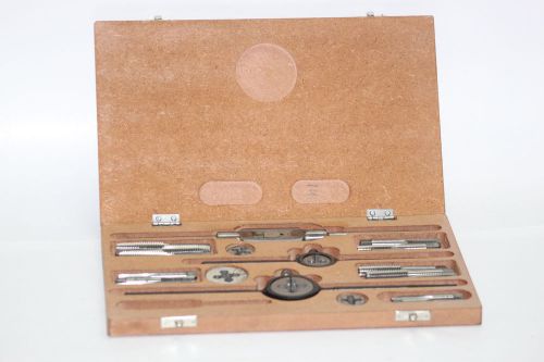 Tap &amp; die set of 24 pcs in  bsf 1/4to 1/2&#034; carbon steel with tap &amp; die  handle for sale