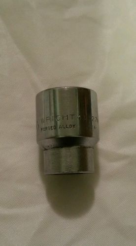 Wright made in USA 1/2&#034; drive 27 mm 12 point shallow socket