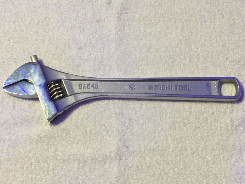 Wright Tool 9AC10 Adjustable Wrench w/Chrome Finish